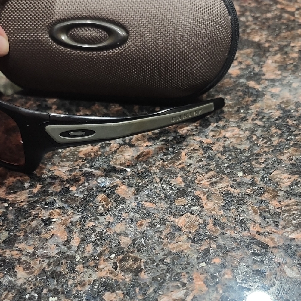 Oakley Black and Silver Sunglasses with Case